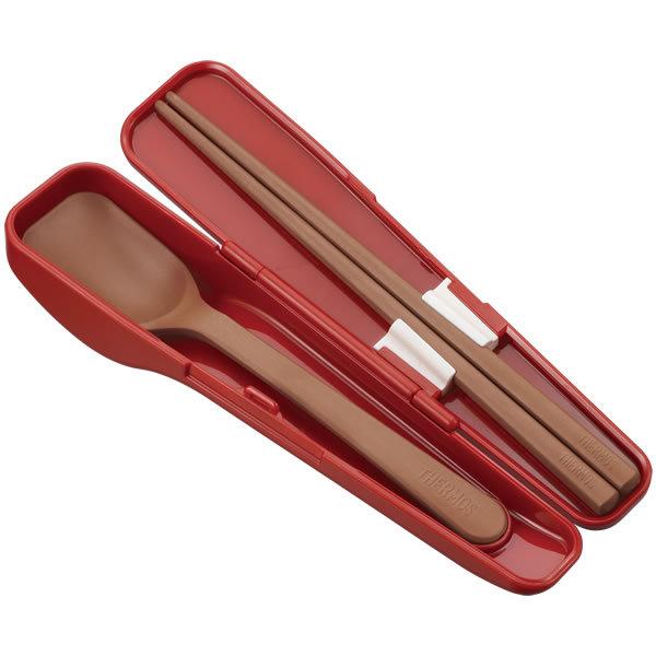 THERMOS（サーモス） 弁当 箸 スプーン・ハシセット ディープレッド(DR