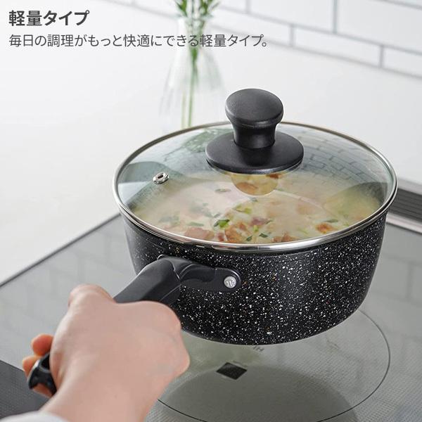 和平フレイズ ダブルマーブルα IH対応 片手鍋 18cm RB-2121 ｜ IH ガス