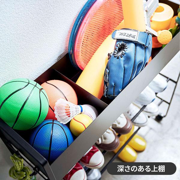 tower 山崎実業 タワー キャスター付き 玄関収納ラック ブラック 5279