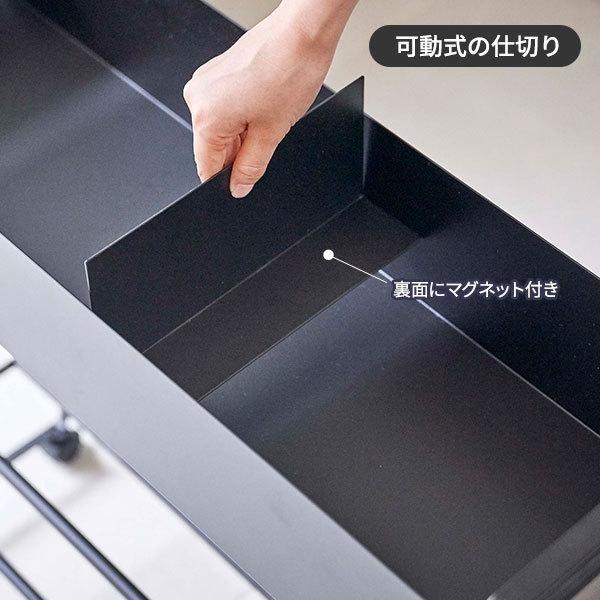 新品未使用 収納ボックス L タワー 蓋付き収納ボックスワゴン用追加ボックス tower スライド式ブラック収納 タワー tower キッチン収納・ラック