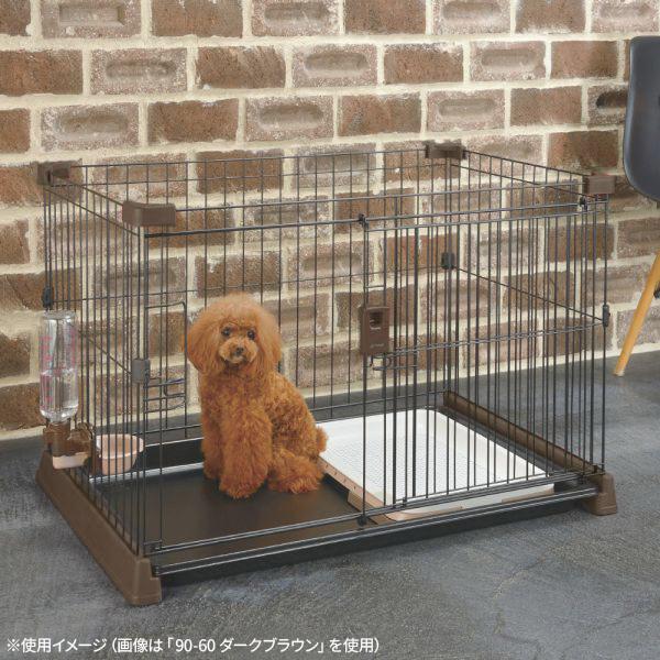 Richell 犬用ケージ ダークブラウン　120×60 Richell リッチェル 木製お掃除簡単ペットサークル 120-60