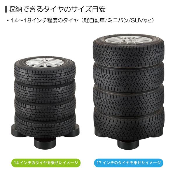 タイヤパレット 2個セット TP-BK1T ｜ タイヤ 収納 横置き 保管 簡単 