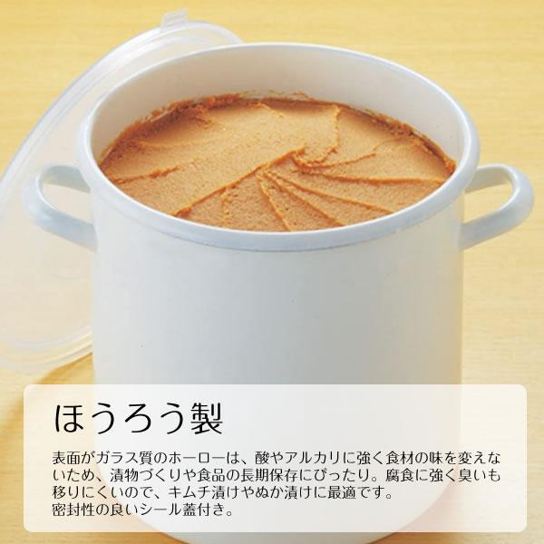 高木金属工業 保存容器 ホーロー ストックポット 丸型 6L（内径20cm