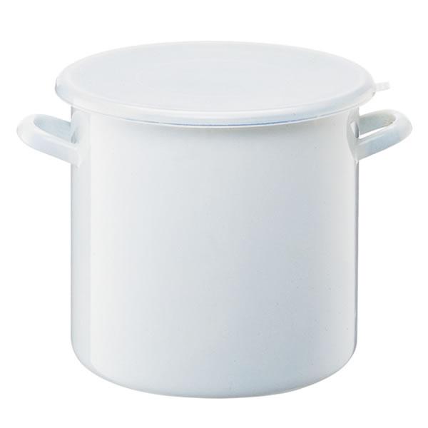 高木金属工業 保存容器 ホーロー ストックポット 丸型 10L（内径24cm
