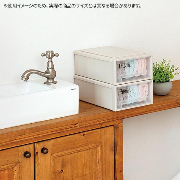 収納ケース Fits フィッツケース 幅22.5×奥行45×高さ20cm カプチーノ ワイドハーフ | プラスチック 引き出し 収納ボックス|yh-beans|06