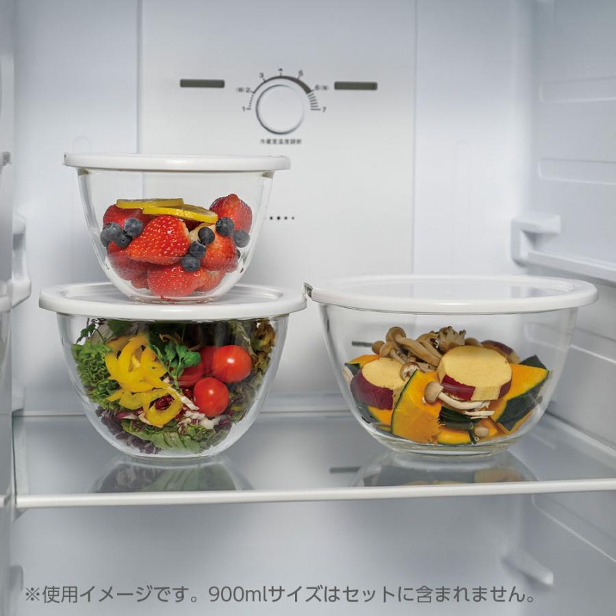 HARIO（ハリオ） フタ付き耐熱ガラス製ボウル 2個セット 1500ml/2200ml