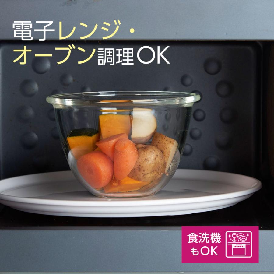 HARIO（ハリオ） フタ付き耐熱ガラス製ボウル 2個セット 1500ml/2200ml
