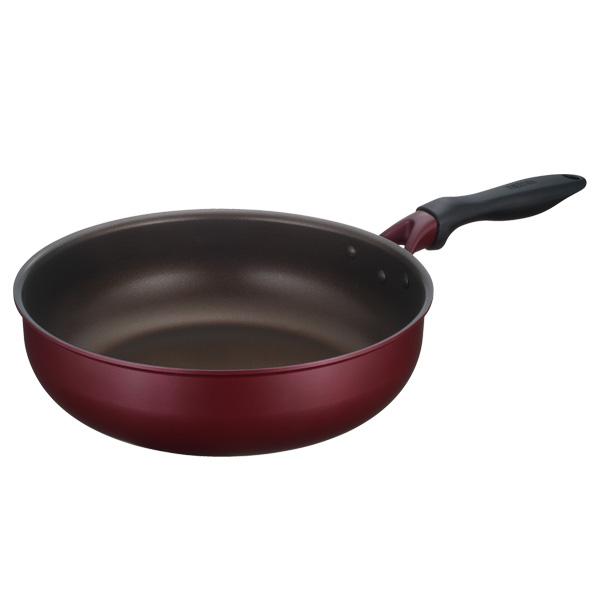 サーモス デュラブル 炒め鍋 28cm レッド KFH-028D | THERMOS フライパン 超深型 IH対応 ガス火 28cm アルミ 鍋|yh-beans|02