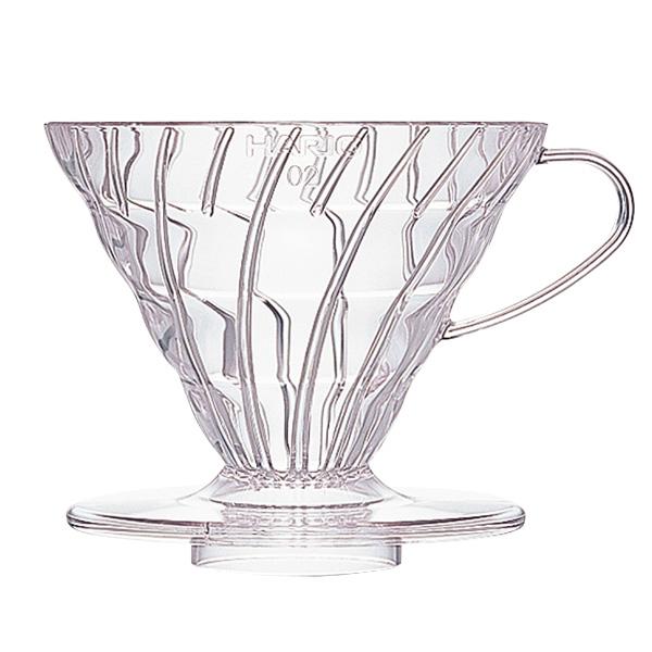 HARIO ハリオ V60 透過ドリッパー02(計量スプーンつき) 1〜4杯用 クリア VD-02T | コーヒードリッパー 珈琲 ドリッパー|yh-beans|02
