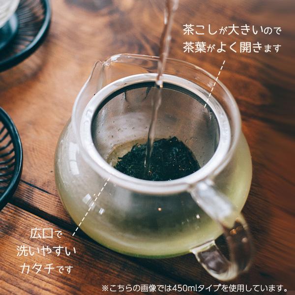 HARIO ハリオ 茶茶急須 丸 700ml CHJMN-70T ｜ 急須 ティーポット 耐熱ガラス 電子レンジ 食洗機対応 茶こし付き 日本茶｜yh-beans｜03