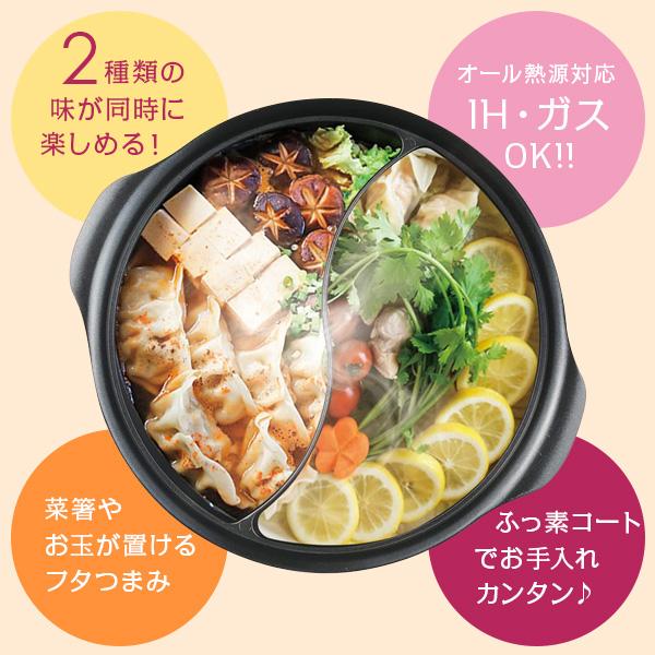 パール金属 鍋 ステイドリーム ふっ素加工IH対応ガラス蓋付二食鍋 28cm