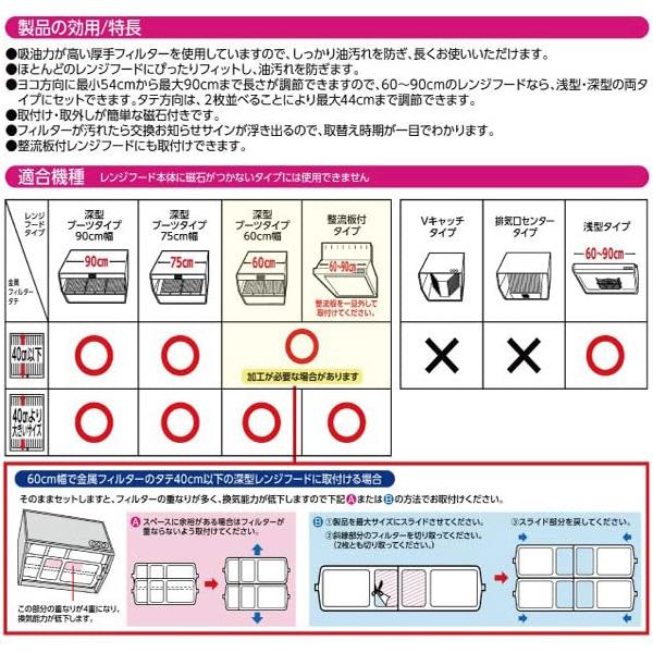 高木金属工業 フィルたん 厚手 パチッとワンタッチ 大型レンジフード用