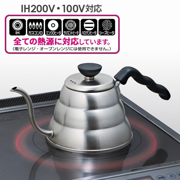 HARIO ハリオ V60 ドリップケトル・ヴォーノ 100 1000ml ヘアラインシルバー VKBR-100-HSV ｜ コーヒー ケトル｜yh-beans｜04