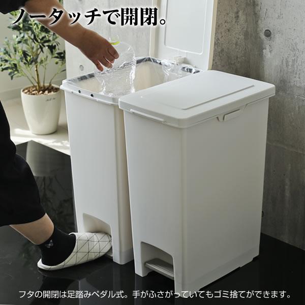 アスベル（ASVEL） ゴミ箱 エバン ペダルペール 45L ホワイト