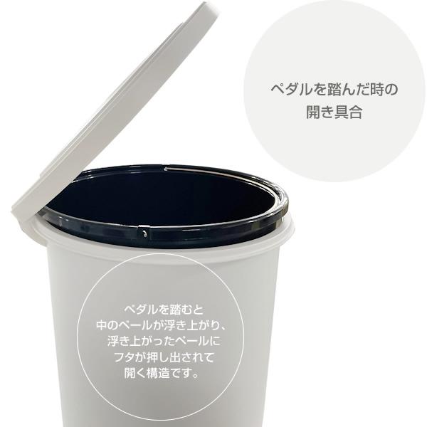 アスベル（ASVEL） ごみ箱 エバン ペダルペール 12L ホワイト