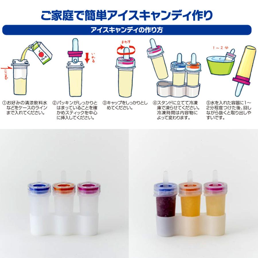 TAKEYA（タケヤ） フレッシュロック アイスキャンディメーカー 3個入り