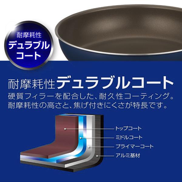 THERMOS（サーモス） デュラブル フライパン 26cm ネイビー KFI-026