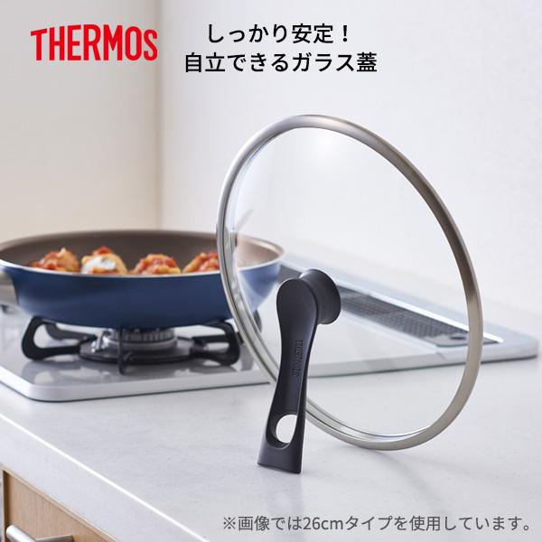 THERMOS（サーモス） スタンド式ガラスフタ 28cm ブラック KLH-028