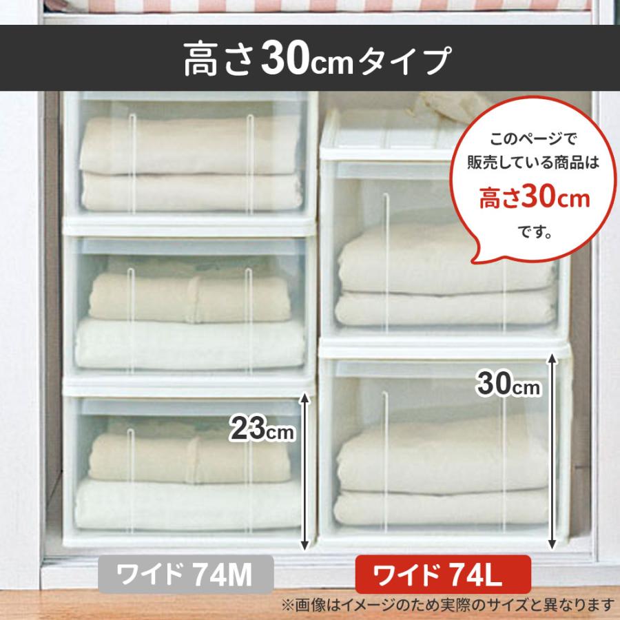 天馬 収納ケース たっぷり収納ケース 幅44×奥行74×高さ30cm ホワイト