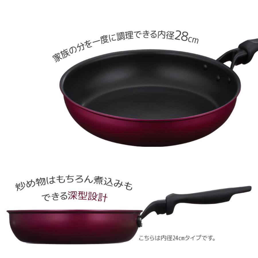 THERMOS（サーモス） デュラブル フライパン 28cm レッド KFM-028