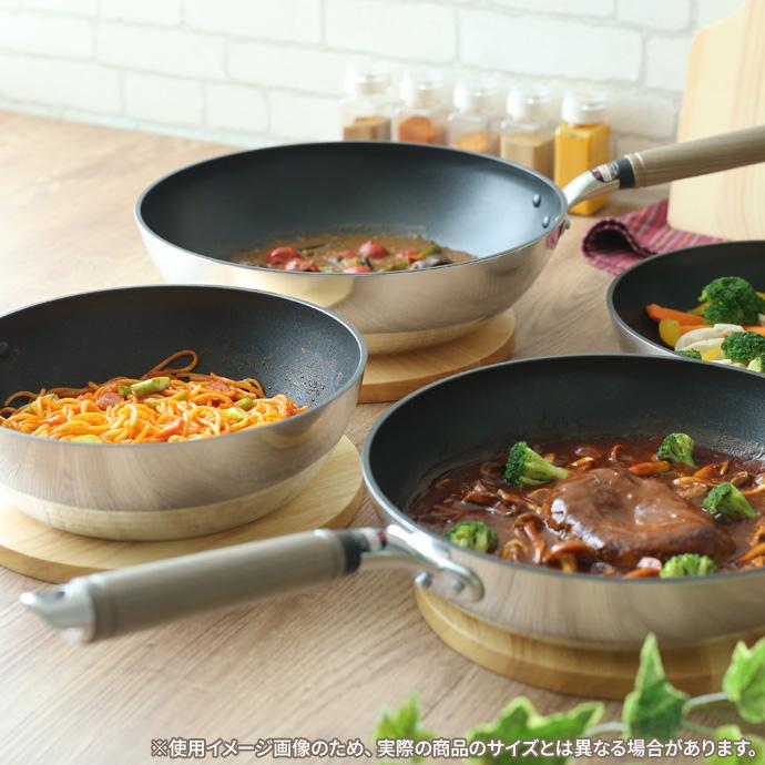 北陸アルミニウム ガス火専用 日本製 センレンキャストFAN 炒め鍋 30cm