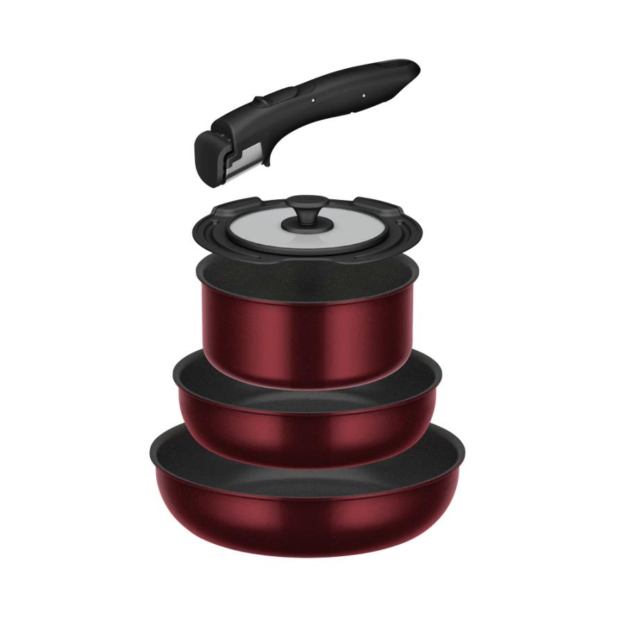 THERMOS（サーモス） IH対応 取っ手のとれる フライパン 5点セット KSD