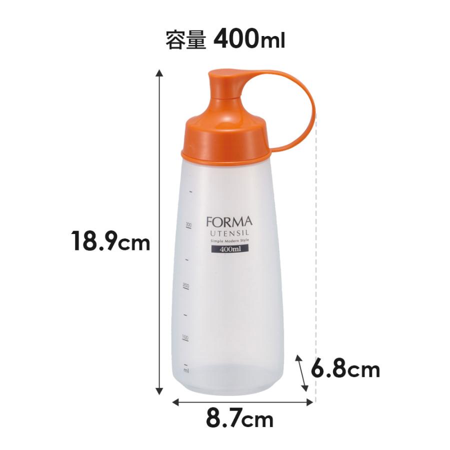 アスベル（ASVEL） 詰替容器 フォルマ 調味料ボトル オレンジ（広口