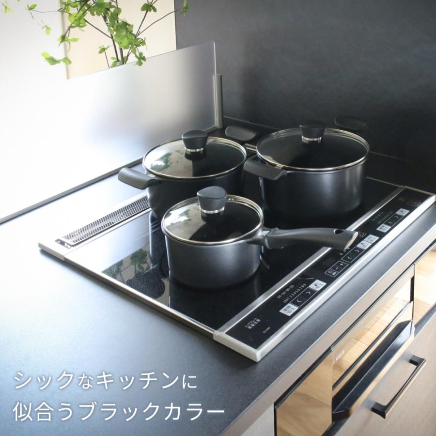 パール金属 鍋 Castie ダイヤモンドコート IH対応ガラス蓋付片手鍋