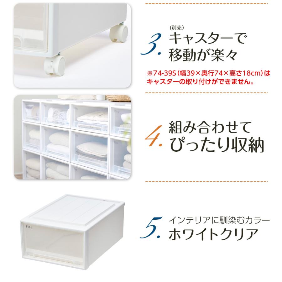 Fits 収納ケース フィッツケース 74-44L 幅44×奥行74×高さ30cm