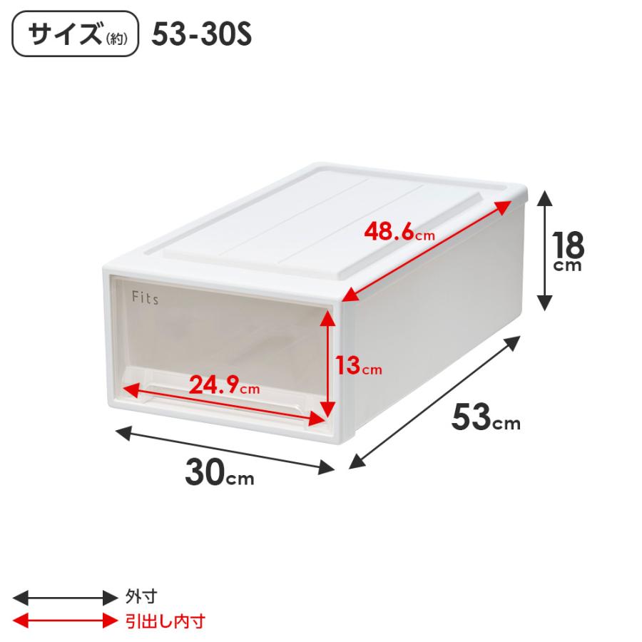 Fits 収納ケース フィッツケースクローゼット 幅30×奥行53×高さ18cm