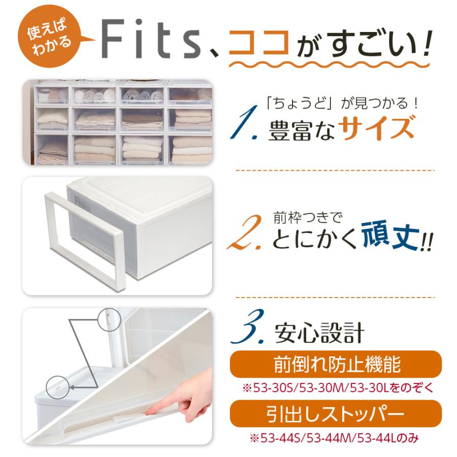 Fits 収納ケース フィッツケースクローゼット 幅30×奥行53×高さ18cm
