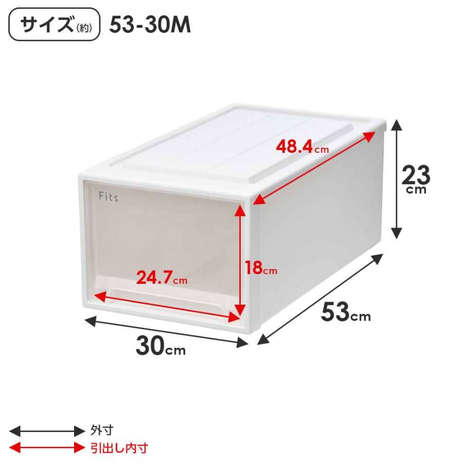 Fits 収納ケース フィッツケースクローゼット 幅30×奥行53×高さ23cm