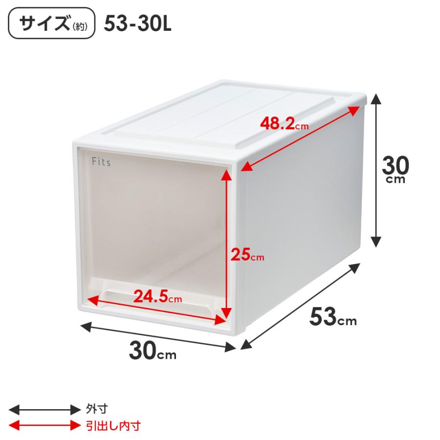 Fits 収納ケース フィッツケースクローゼット 幅30×奥行53×高さ30cm