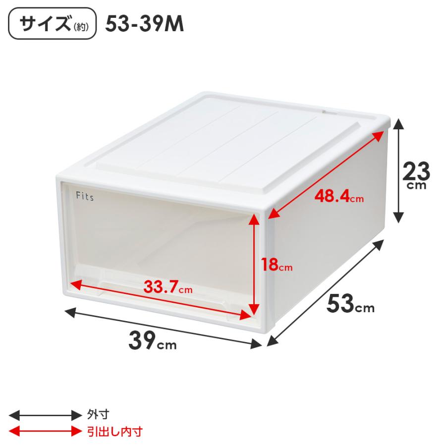 Fits 収納ケース フィッツケースクローゼット 幅39×奥行53×高さ23cm