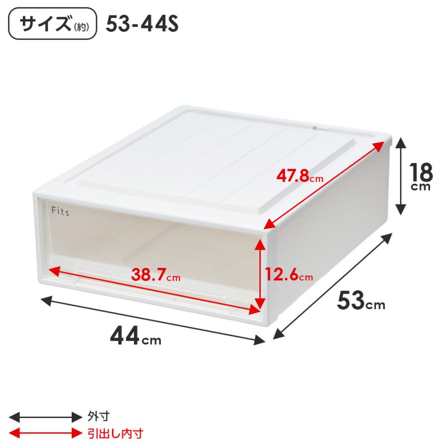 Fits 収納ケース フィッツケースクローゼット 幅44×奥行53×高さ18cm