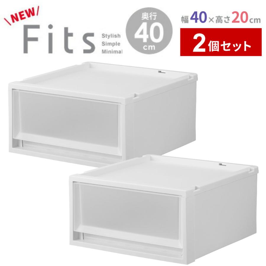 天馬 収納ケース Fits フィッツケースマルチ 2個セット 幅40×奥行40×高