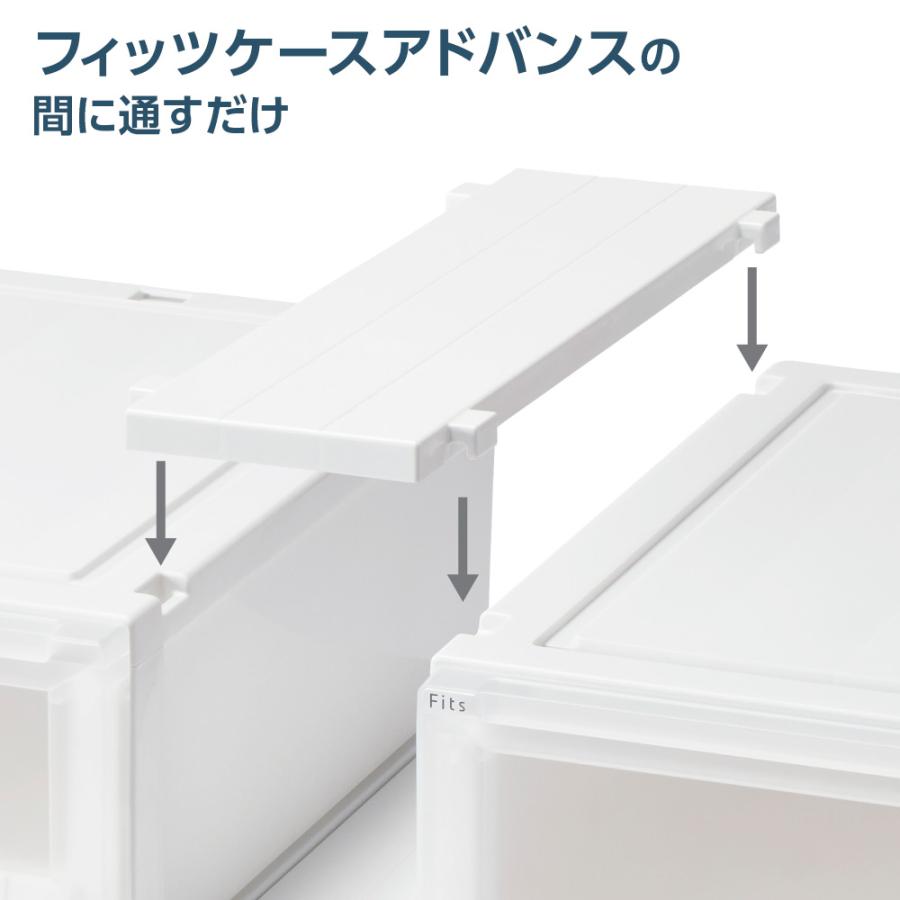 Fits フィッツケース アドバンス 連結棚 55-15 ホワイト ｜ 奥行55cm用