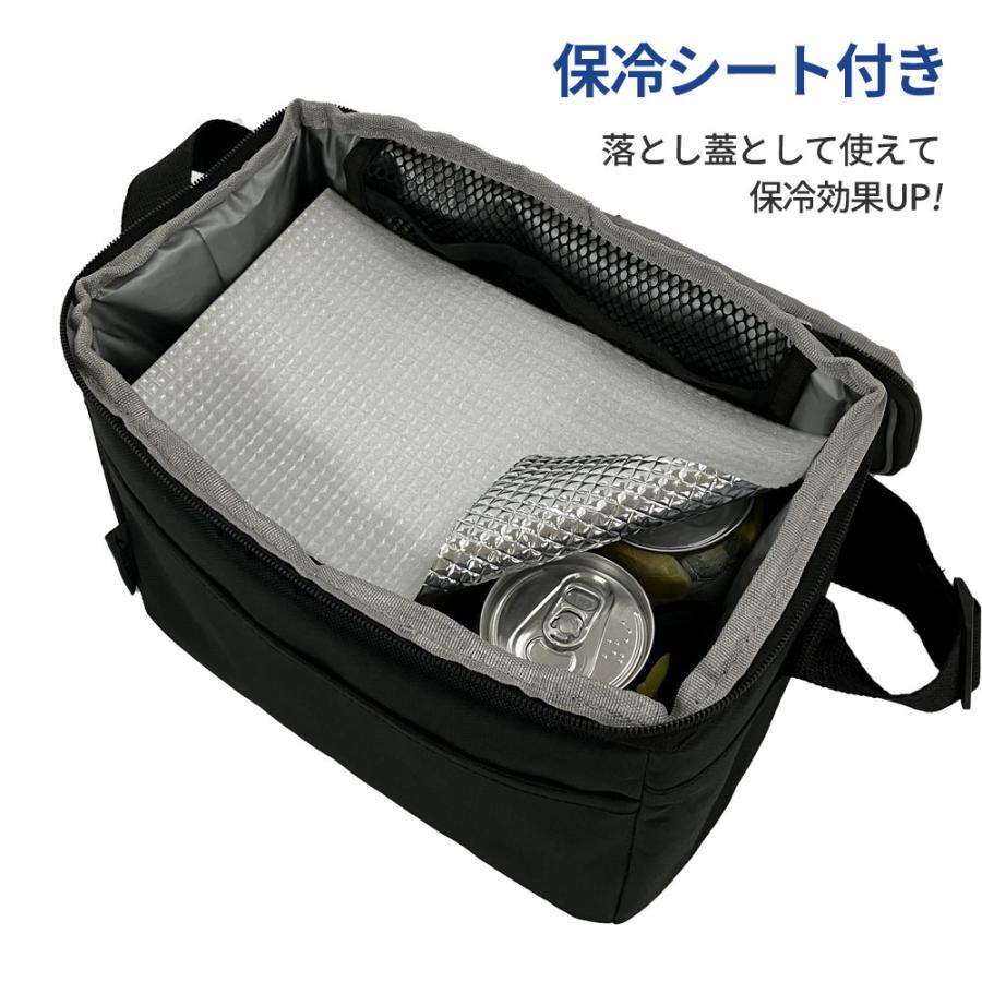 クーラーバッグ 5L ブラック U-Q1118 ｜ レジャーバッグ 保冷 ペット