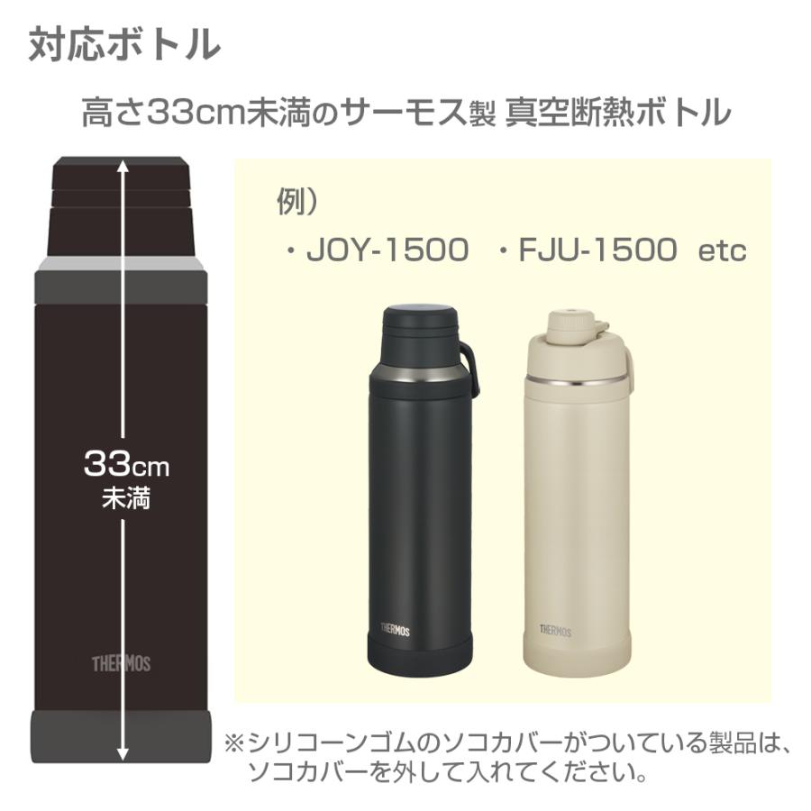 THERMOS（サーモス） 保冷 マイボトルポーチ 1.5L用 ストーンブラック