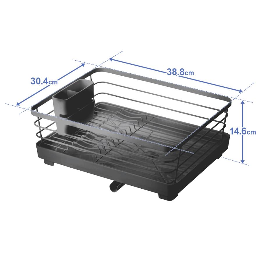 アスベル（ASVEL） 水切りラック Wコート 水切り ワイド ブラック