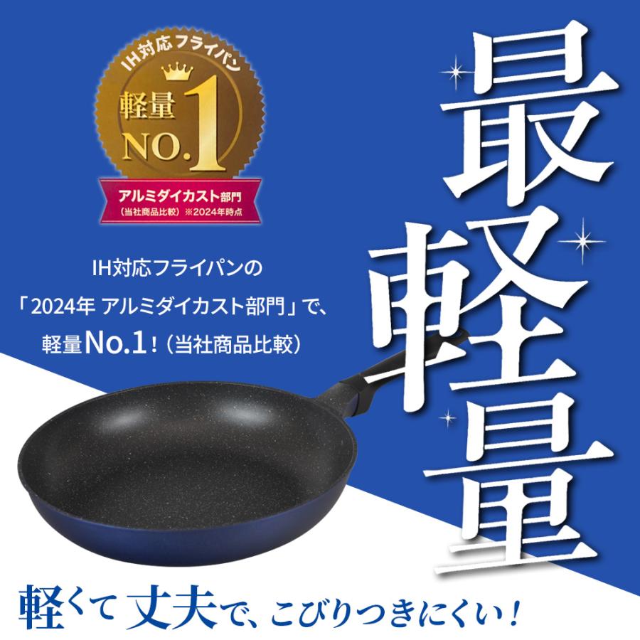 和平フレイズ ウルトライト IH対応 フライパン 30cm ブルー RB-3274