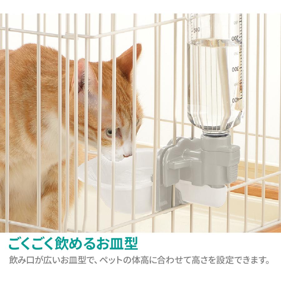 ネコ用ケージ(ウォーターディッシュ付) リッチェル（Richell） 給水器 キャットウォーターディッシュ S ボトル