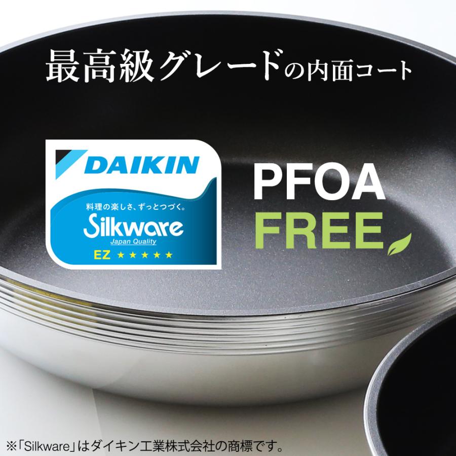 北陸アルミニウム 日本製 取っ手が取れるフライパンセット ガス火専用