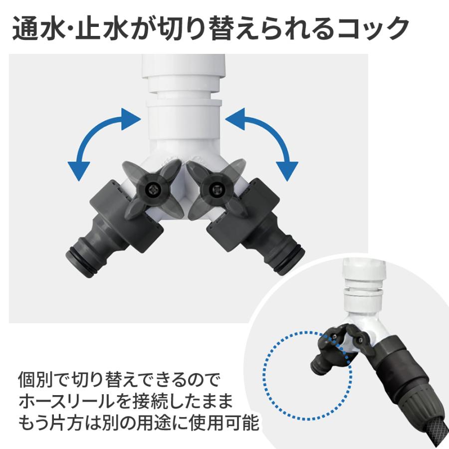 タカギ（takagi） 三方コネクター コック付 G099CG ｜ ホース 接続