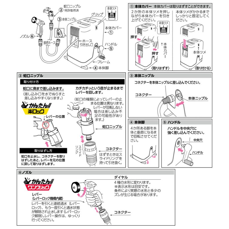 タカギ（takagi） ホースリール BOXYツイスター 30m チャコールグレー