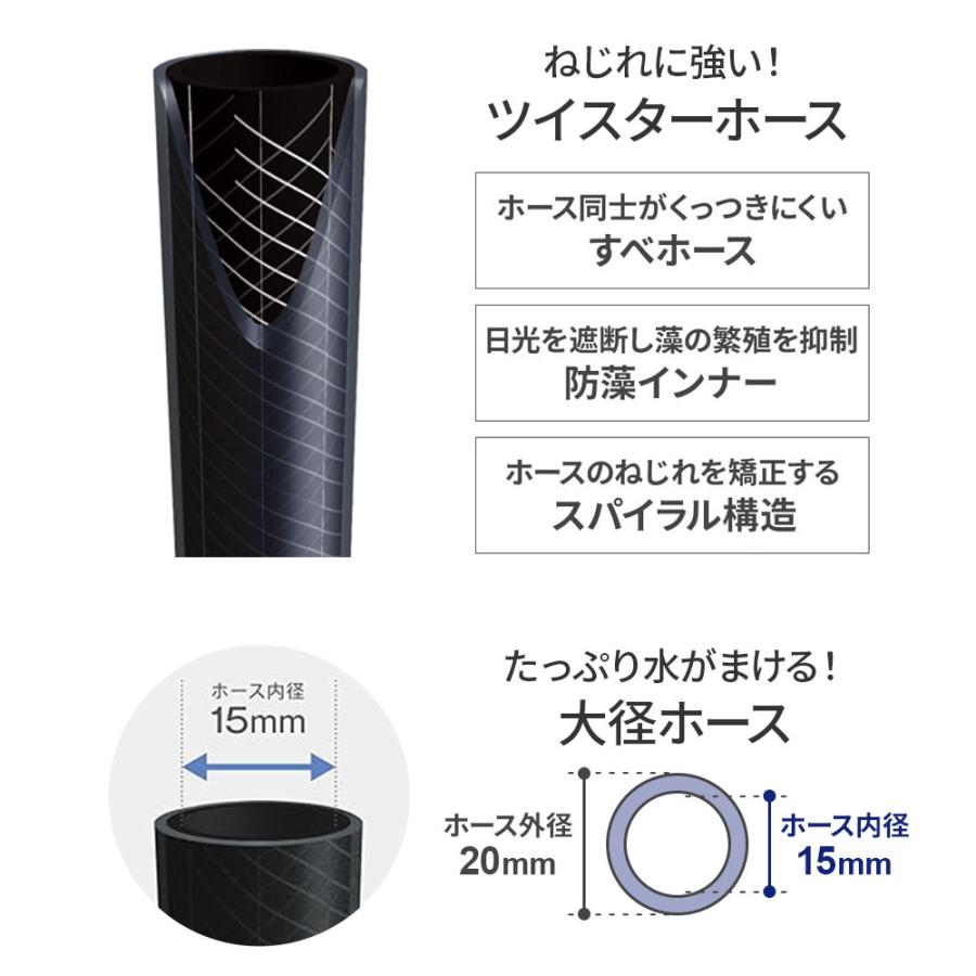 タカギ（takagi） オーロラWASH 20m R1320WS ｜ 太ホース 洗車 清掃