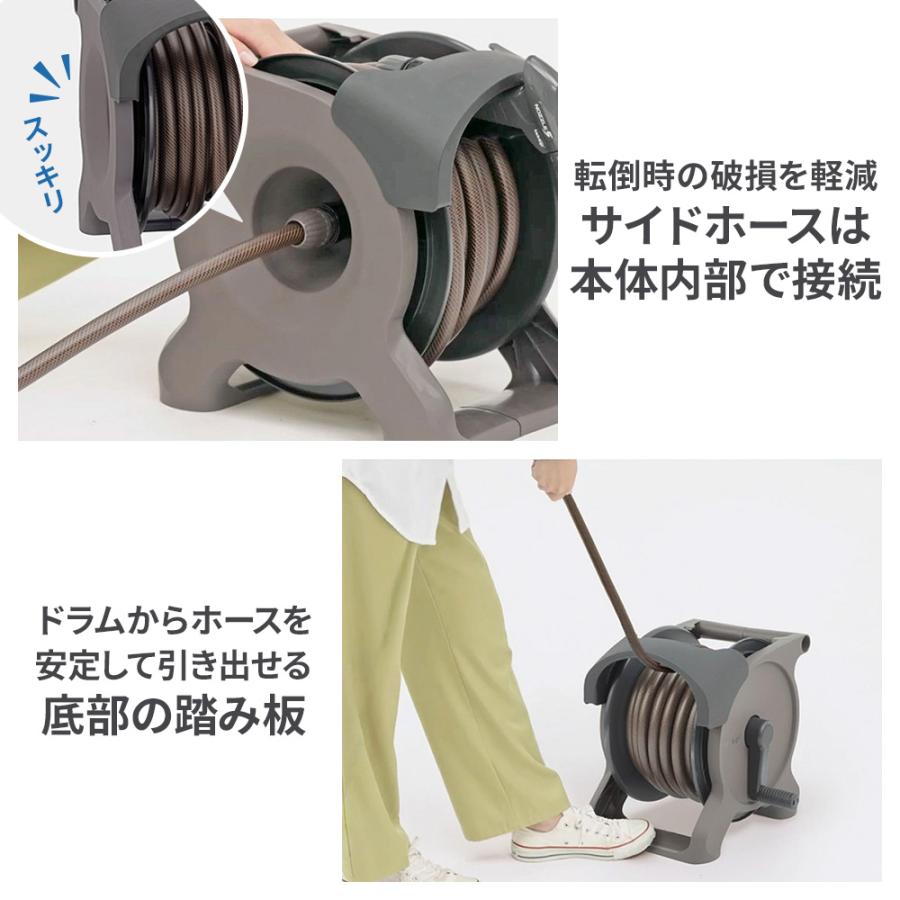 タカギ（takagi） ホースリール オーロラBASE PLUS 20m ブラウン