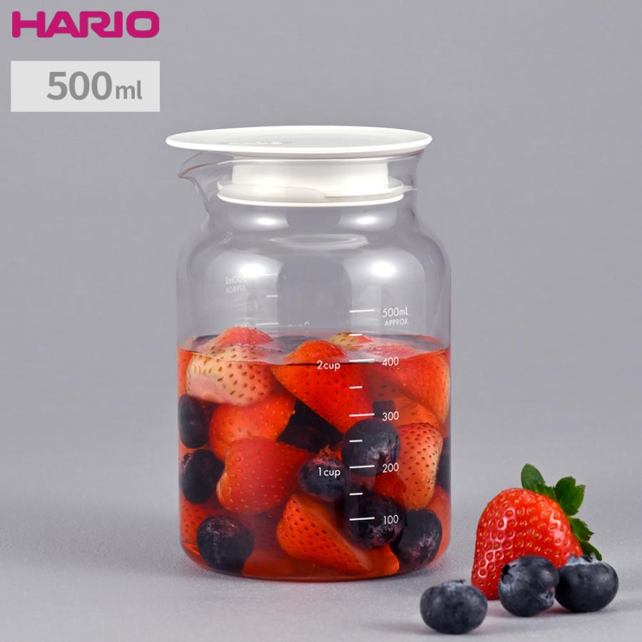 HARIO（ハリオ） SLOWRA 耐熱ガラス フルーツポット 500ml SFP-500-W