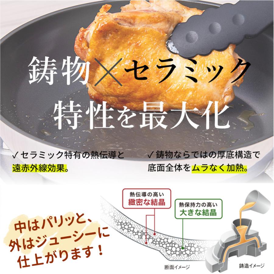 北陸アルミニウム フライパン 日本製 フッ素不使用 ガス火専用