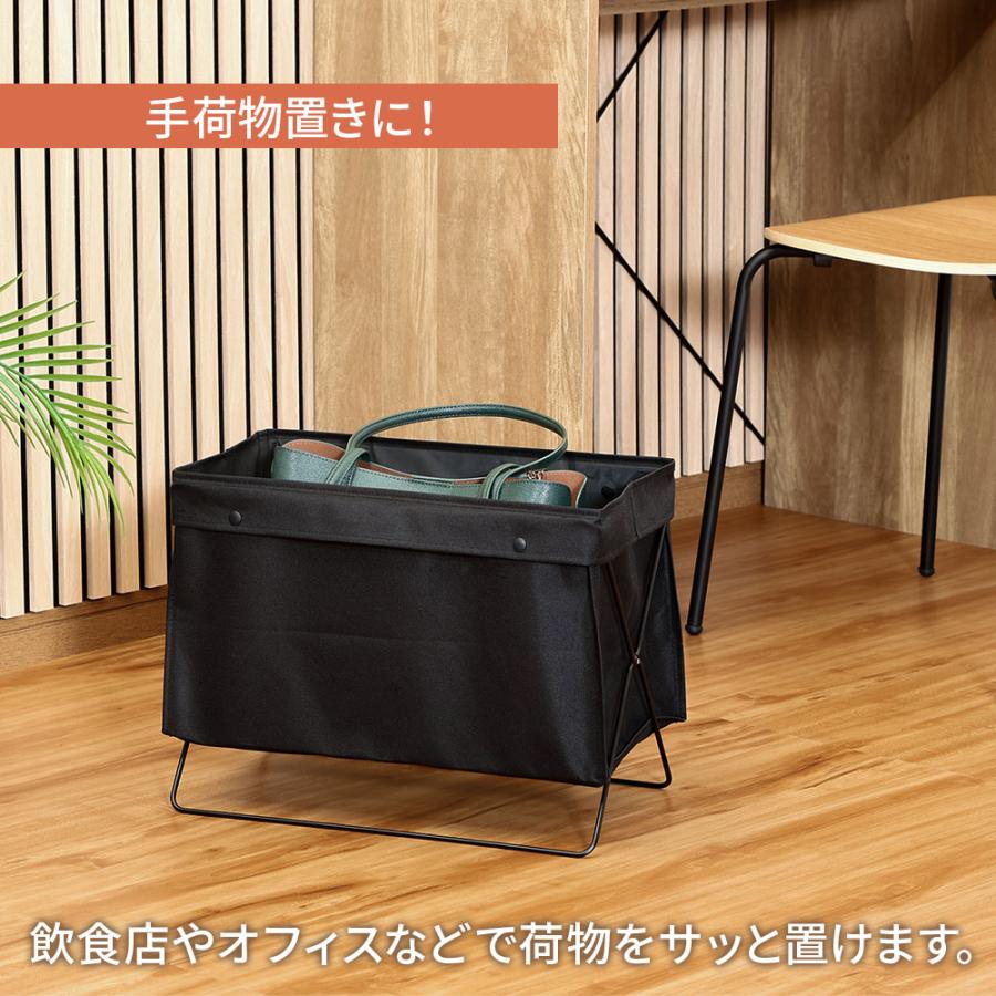 不二貿易（Fuji Boeki） 折りたためる 荷物収納バスケット ブラック